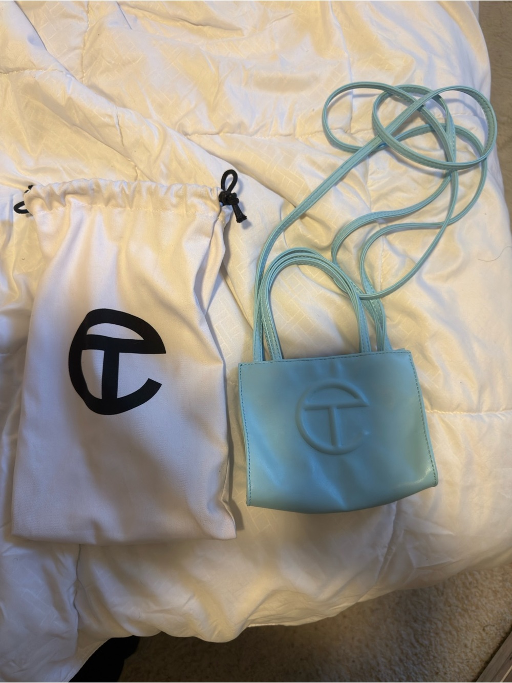 Telfar Mini Tote in Pastel Blue